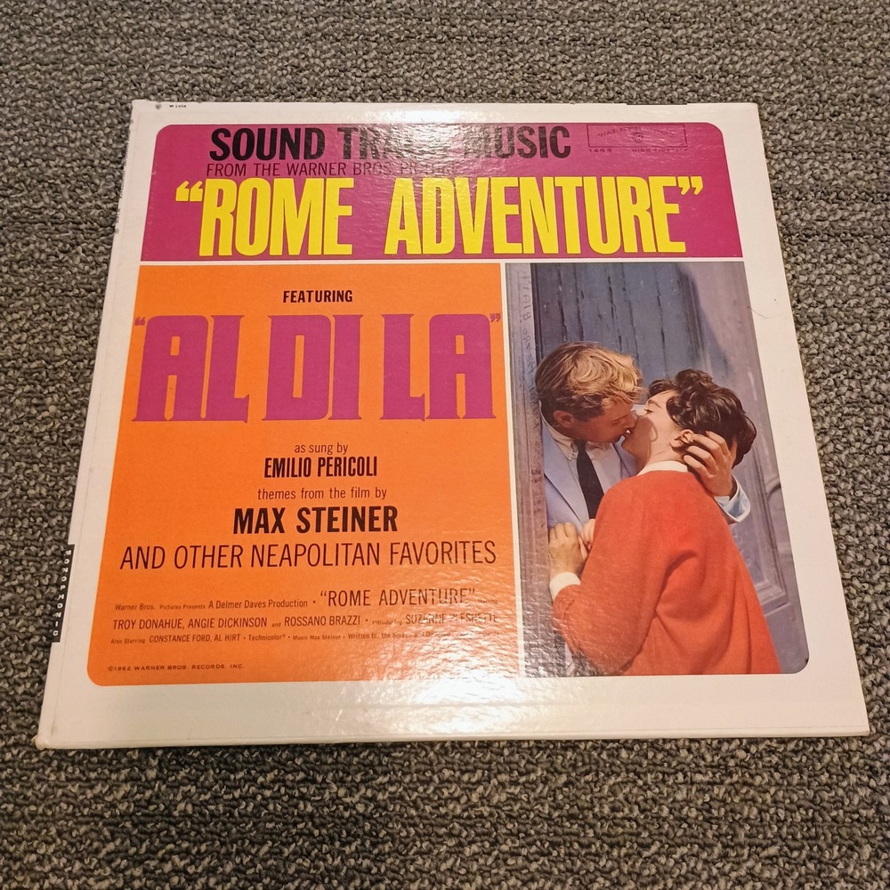 Rome Adventure Soundtrack Vinyl LP Al Di La Max Steiner Warner Bros W1458 1962